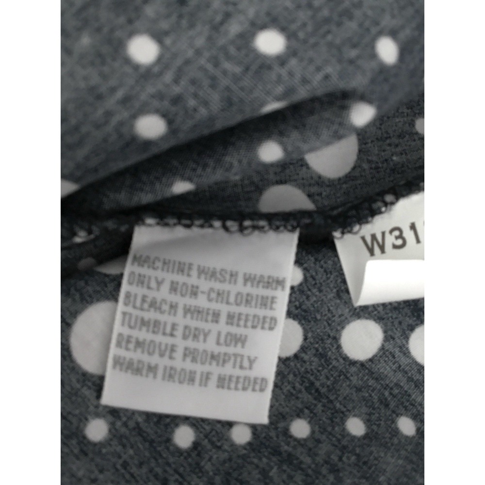 Foxcroft Womens XL Wrinkle Free Button Down Shirt Black White Polka Dot GG22 - Picture 8 of 10